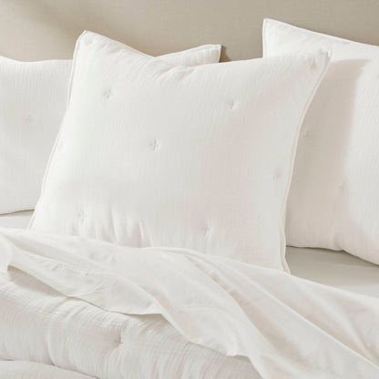 Breeze Cotton Gauze  Embroidered Euro Sham
