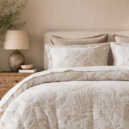 Maison Tropical Cotton Jacquard Botanical Duvet Cover Set