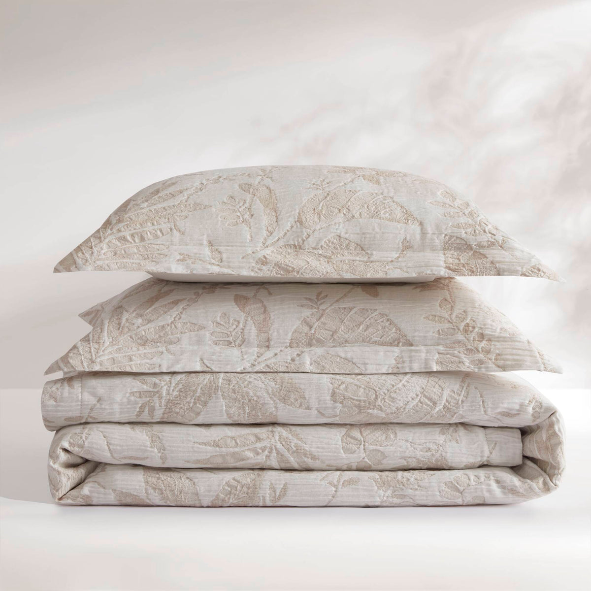 Maison Tropical Cotton Jacquard Botanical Duvet Cover Set