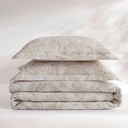 Maison Tropical Cotton Jacquard Botanical Duvet Cover Set