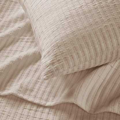 Hayden Cotton Blend Textured Knit Quilt Set