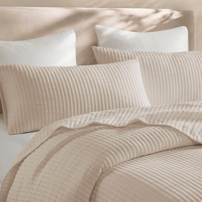 Hayden Cotton Blend Textured Knit Quilt Set