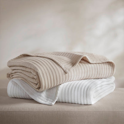 Hayden Cotton Blend Textured Knit Quilt Set
