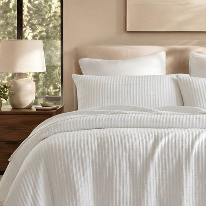Hayden Cotton Blend Textured Knit Quilt Set