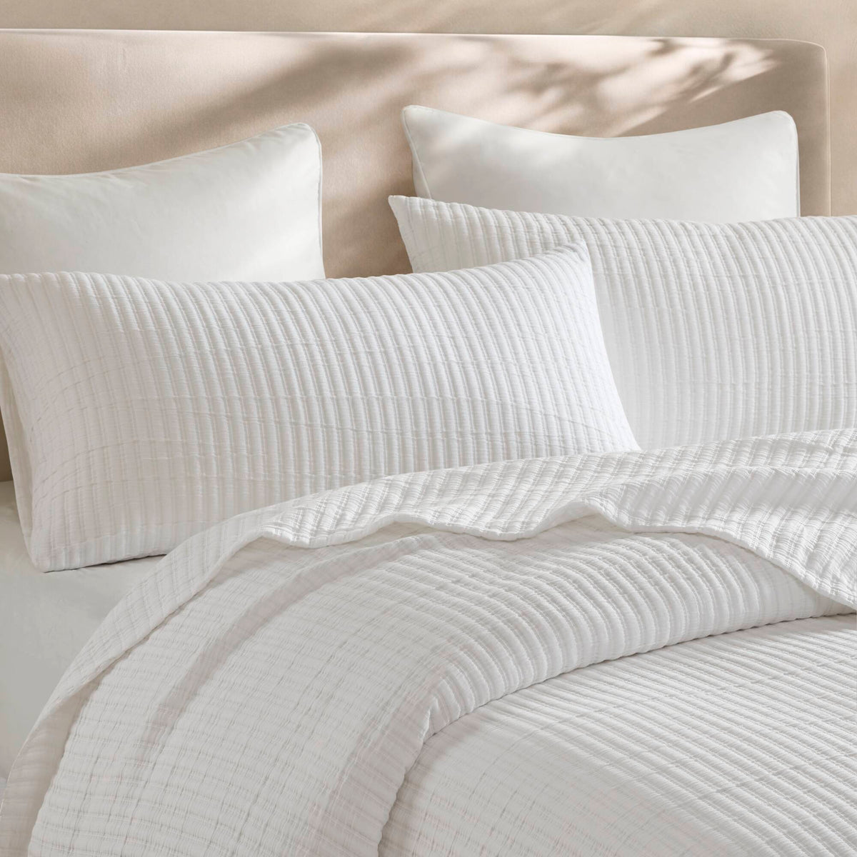 Hayden Cotton Blend Textured Knit Quilt Set