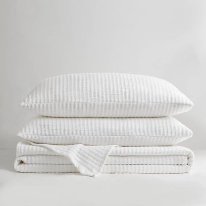 Hayden Cotton Blend Textured Knit Quilt Set