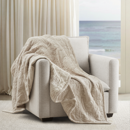 Catalina Botanical Cotton Jacquard Throw
