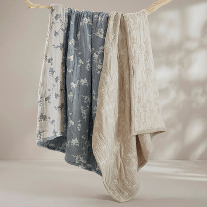 Catalina Botanical Cotton Jacquard Throw