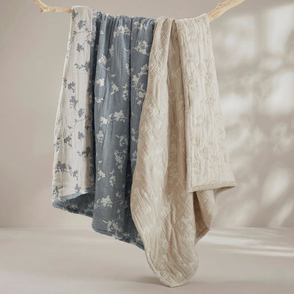 Catalina Botanical Cotton Jacquard Throw