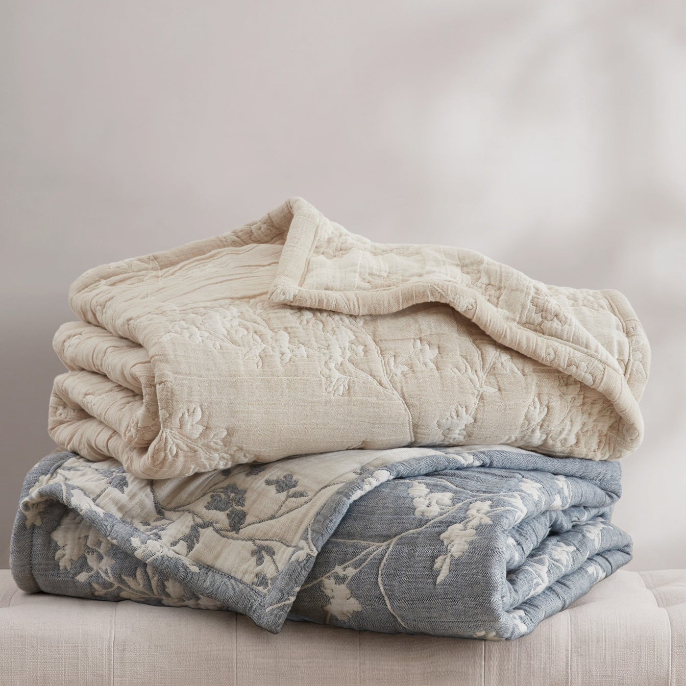 Catalina Botanical Cotton Jacquard Throw