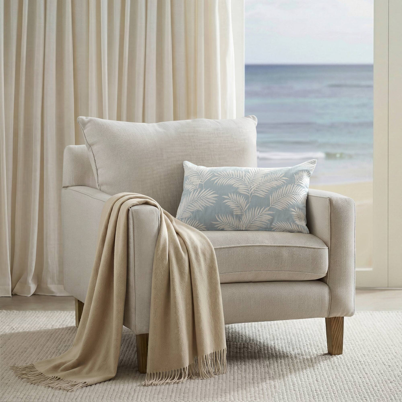 Ella Botanical 1 Piece Cotton Pillow Cover