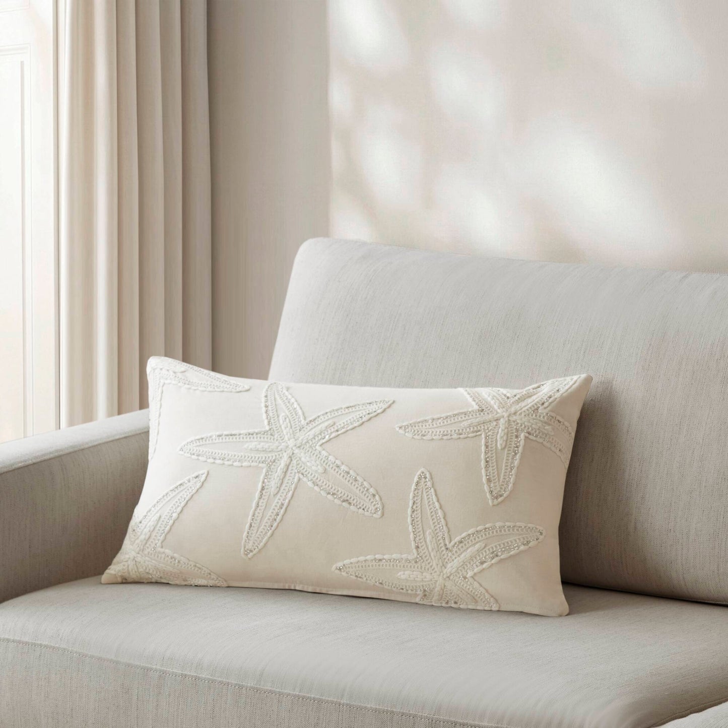 Lily Starfish 1 Piece Cotton Pillow Cover