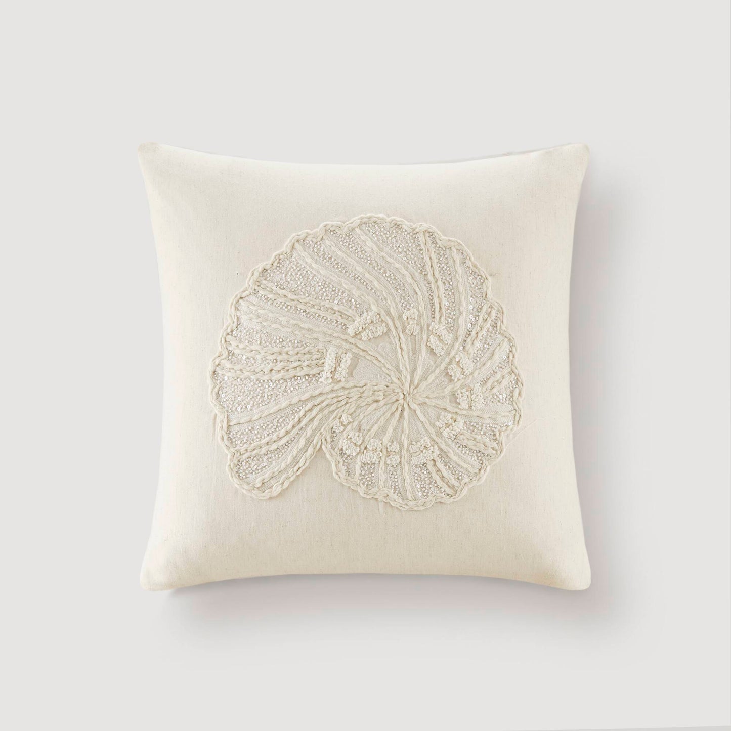 Luna Spiral Shell 1 Piece Cotton Pillow Cover