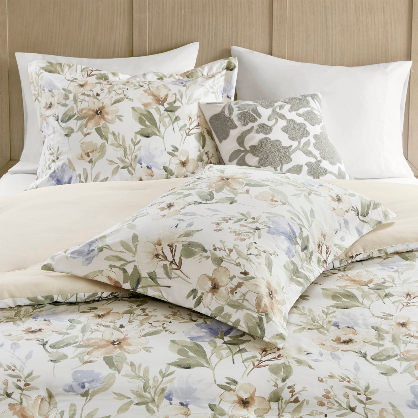 Herbal 6-Piece Cotton Sateen Print Oversized Comforter Set