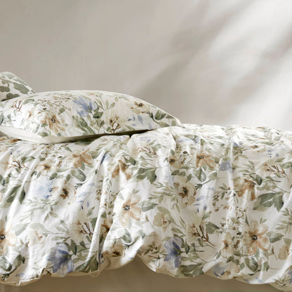 Herbal 5-Piece Cotton Sateen Print Duvet Set