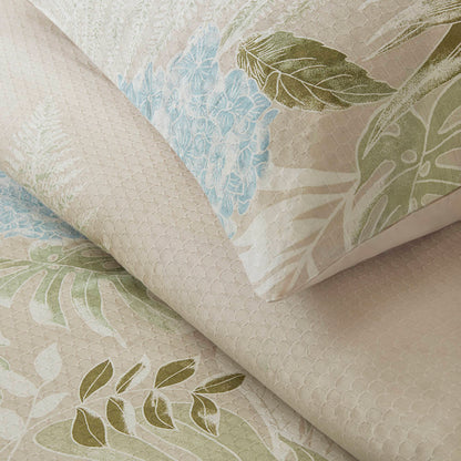 Kiawah Island 6-Piece Oversized Cotton Comforter Set with Throw Pillow