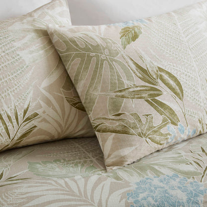 Kiawah Island 5-Piece Cotton Duvet Cover Set with Throw Pillow